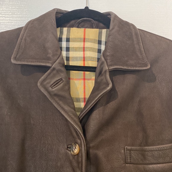 Very Rare Leather BURBERRY Field Jacket (approx Size L) - Picture 2 of 6